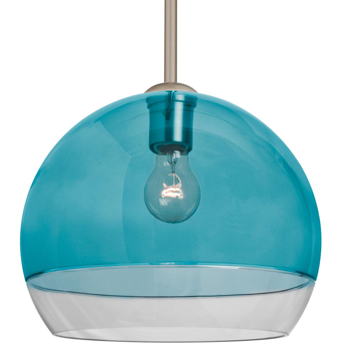 Besa Lighting 1TT-ALLY12BL-SN Ally 12 1 Light Satin Nickel Stem Pendant Ceiling Light