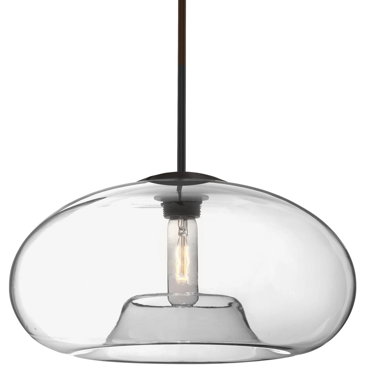Besa Lighting 1TT-BANA15CL-BK Bana 15 1 Light Black Cord Pendant Ceiling Light