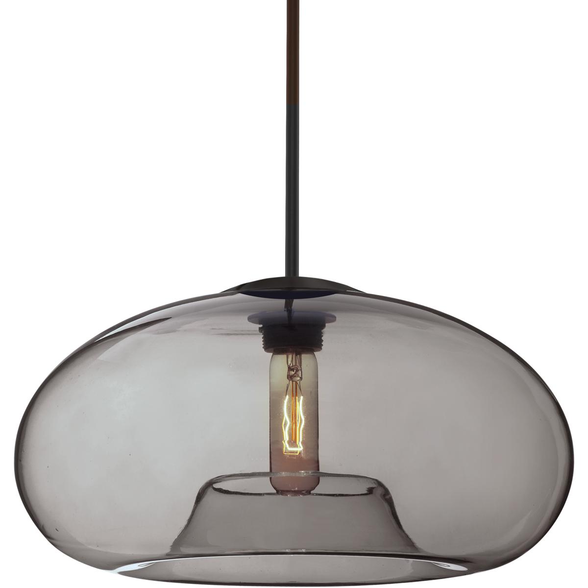 Besa Lighting 1TT-BANA15SM-BK Bana 15 1 Light Black Cord Pendant Ceiling Light