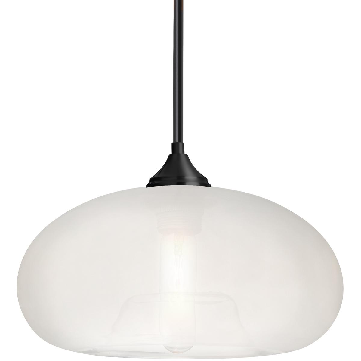 Besa Lighting 1TT-BANAFR-BK Bana 1 Light Black Cord Pendant Ceiling Light