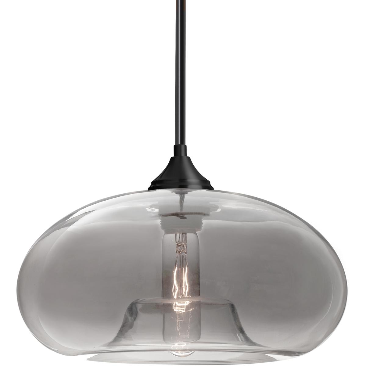 Besa Lighting 1TT-BANASM-BK Bana 1 Light Black Cord Pendant Ceiling Light