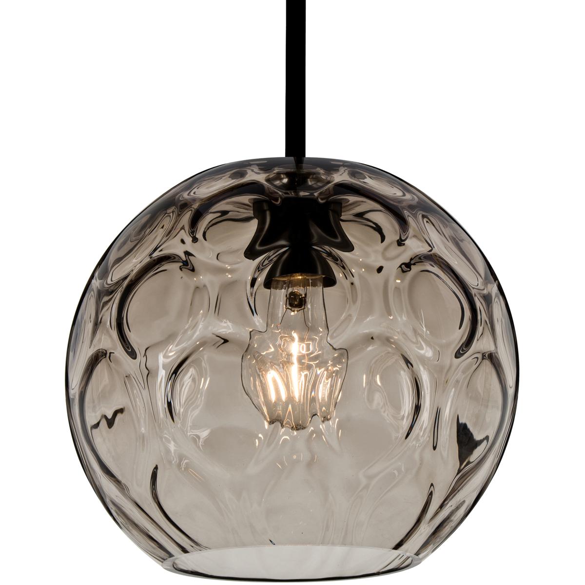 Besa Lighting 1TT-BOMYSM-BK Bombay 1 Light Black Cord Pendant Ceiling Light