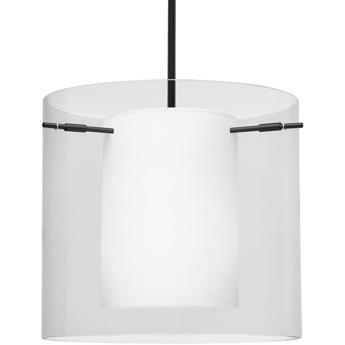 Besa Lighting 1TT-C18407-BK Pahu 12 1 Light Black Stem Pendant Ceiling Light