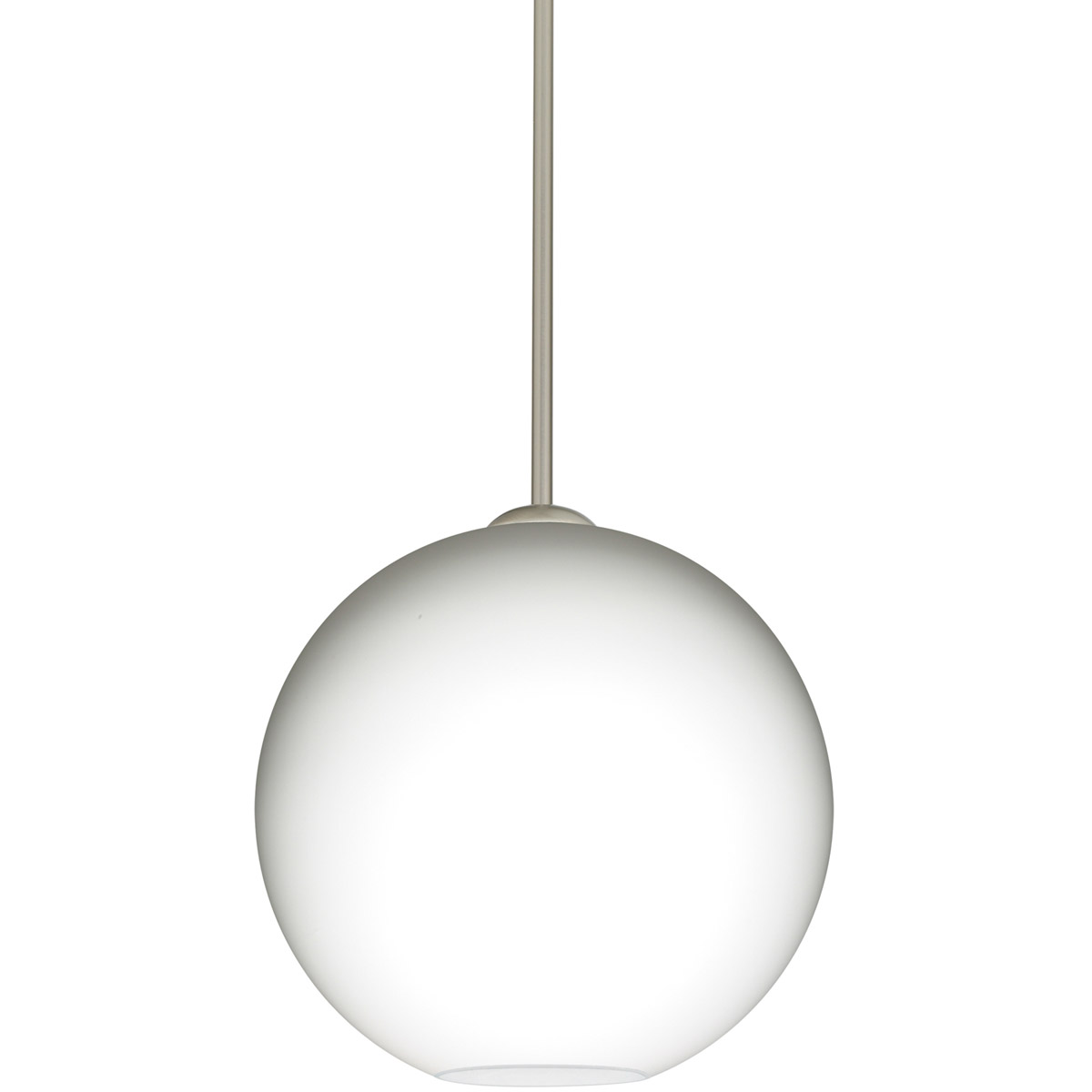 Besa Lighting 1TT-COCO1207-LED-SN Coco 12 LED Satin Nickel Stem Pendant Ceiling Light in Opal Matte Glass
