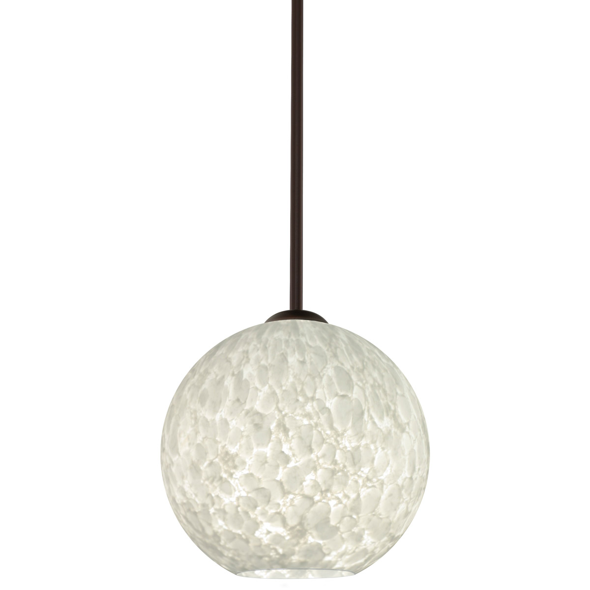 Besa Lighting 1TT-COCO819-LED-BR Coco 8 LED Bronze Stem Pendant Ceiling Light in Carrera Glass