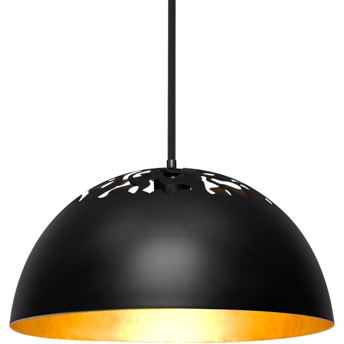 Besa Lighting 1TT-GORDY-BK Gordy 1 Light Black Stem Pendant Ceiling Light
