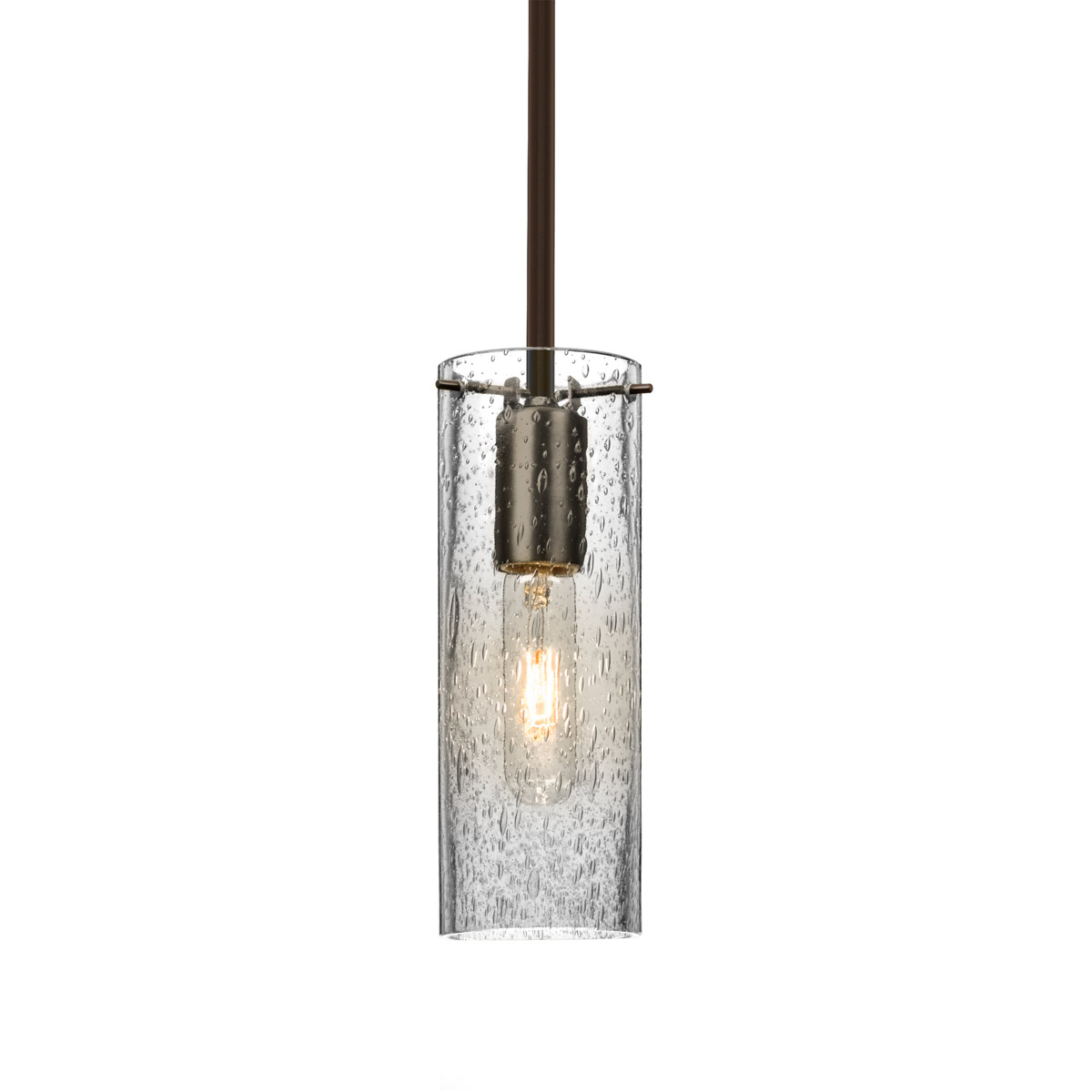 Besa Lighting 1TT-JUNI10CL-BR Juni 10 1 Light Bronze Stem Pendant Ceiling Light