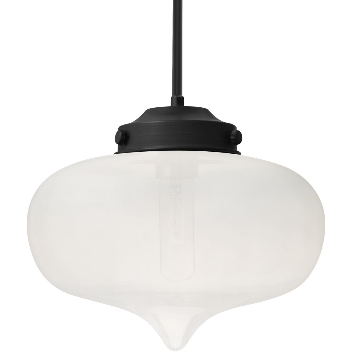 Besa Lighting 1TT-MIRAFR-BK Mira 1 Light Black Cord Pendant Ceiling Light