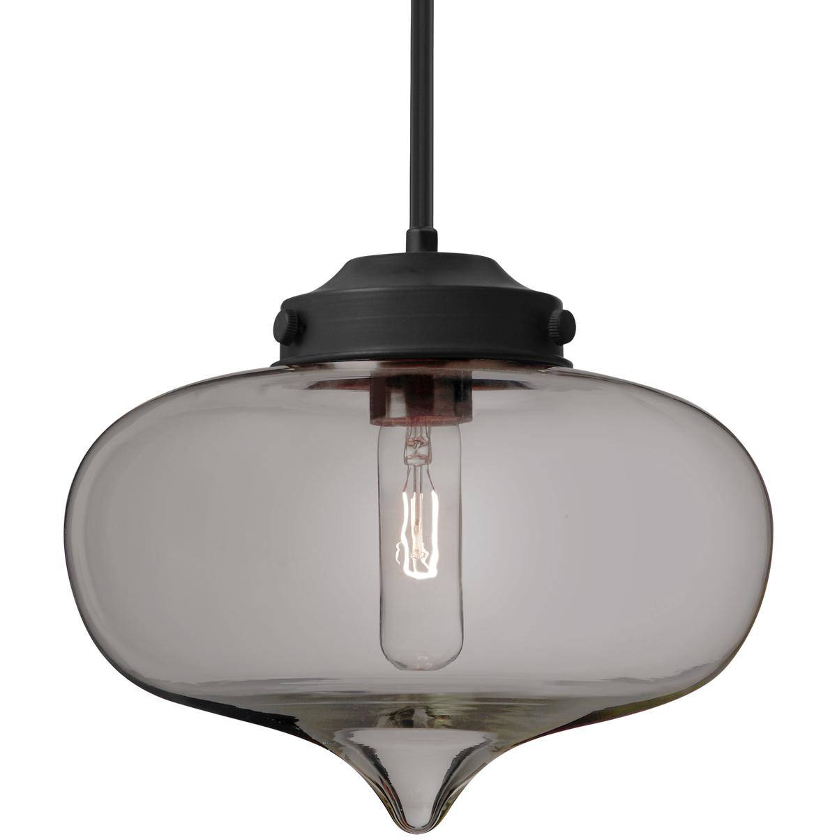 Besa Lighting 1TT-MIRASM-BK Mira 1 Light Black Cord Pendant Ceiling Light