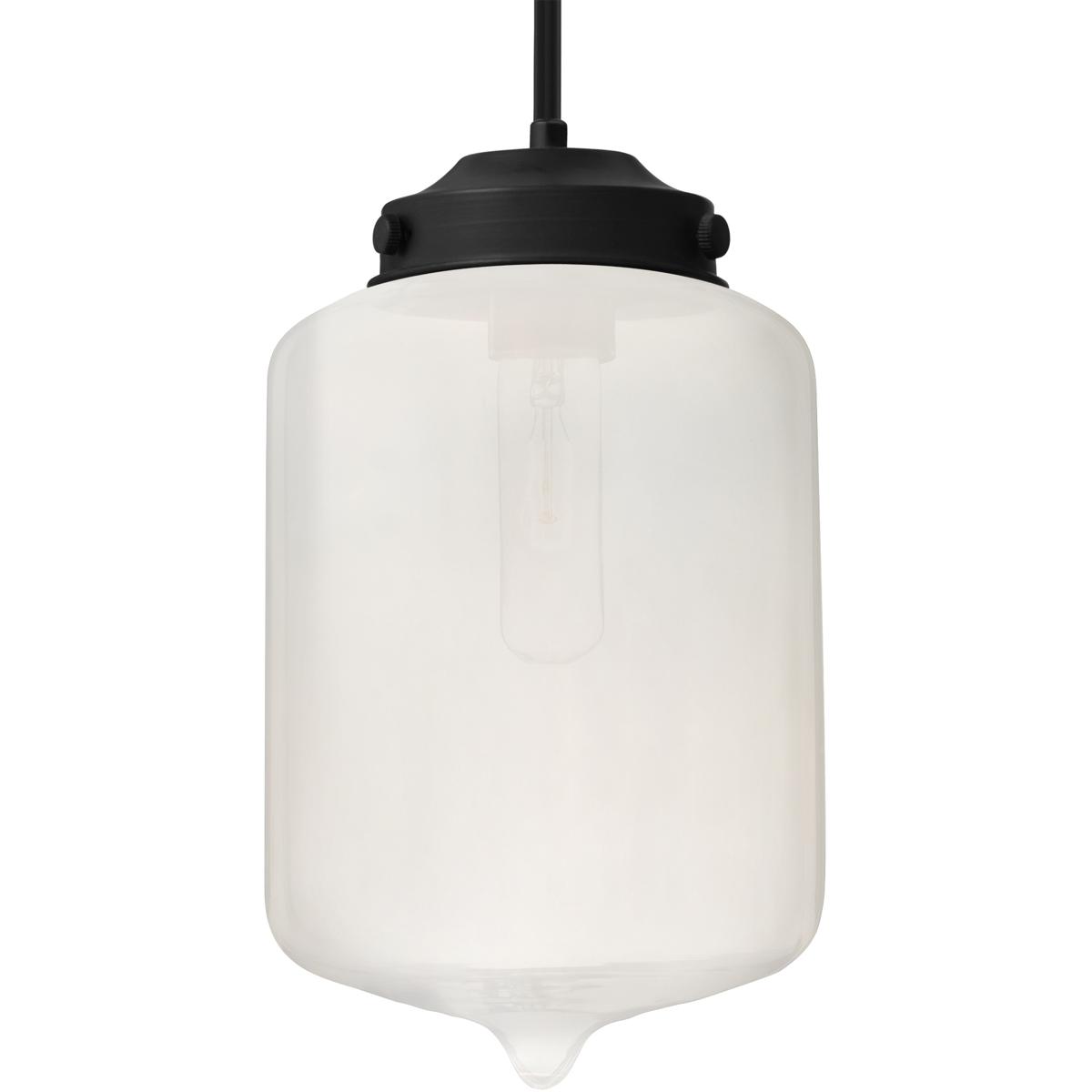 Besa Lighting 1TT-OLINFR-BK Olin 1 Light Black Cord Pendant Ceiling Light