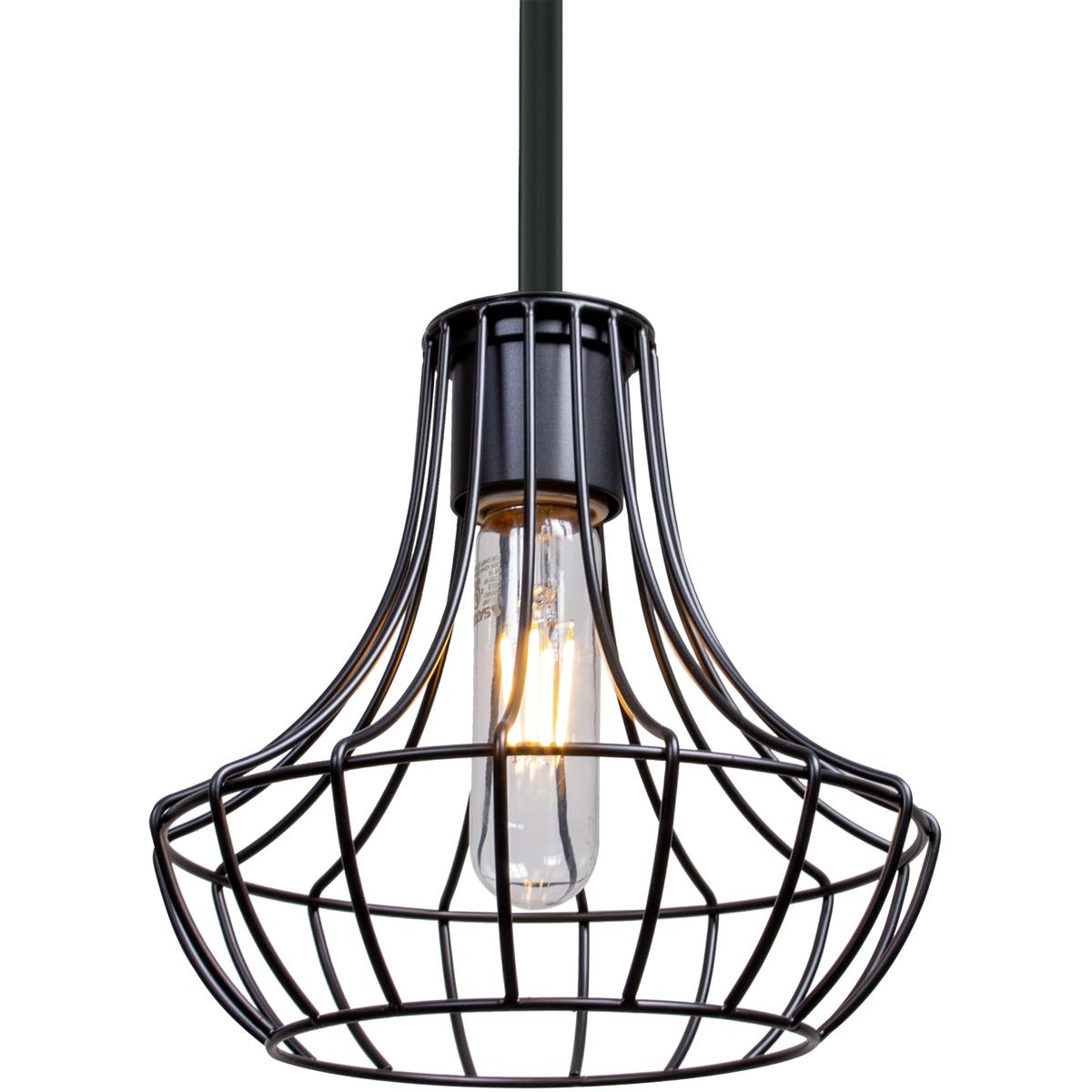 Besa Lighting 1TT-SPEZ07-BK Spezza 7 1 Light Black Cord Pendant Ceiling Light