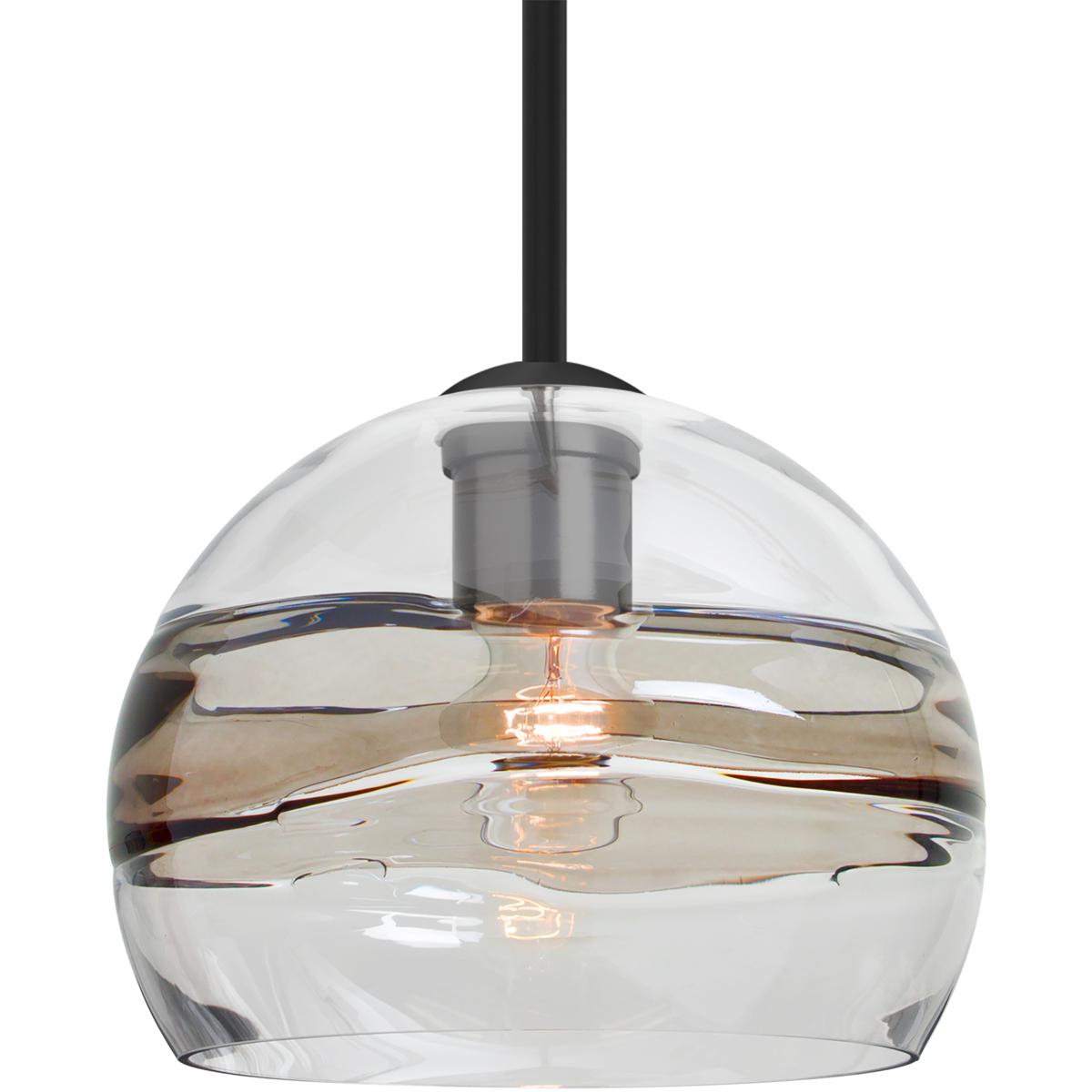 Besa Lighting 1TT-SPIR8SC-BK Spirit 8 1 Light Black Stem Pendant Ceiling Light