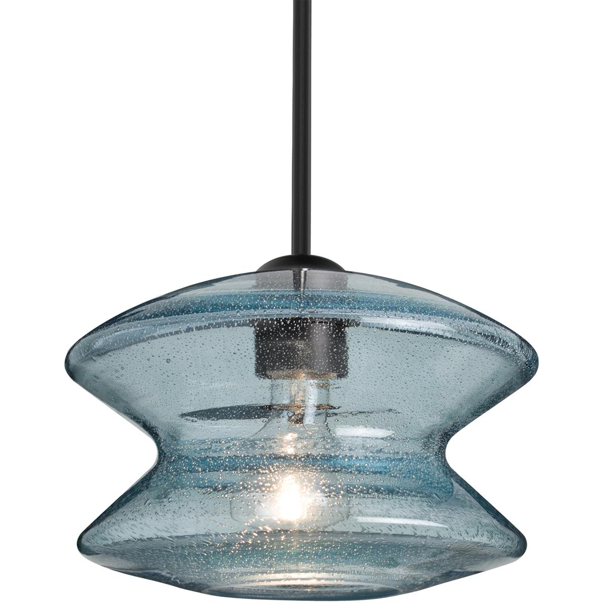 Besa Lighting 1TT-ZENBL-BK Zen 1 Light Black Stem Pendant Ceiling Light