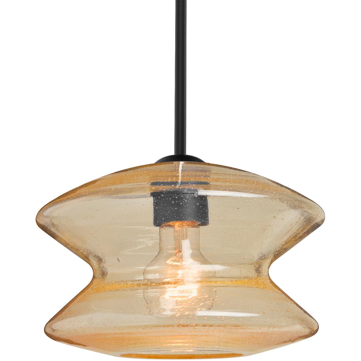 Besa Lighting 1TT-ZENGD-BK Zen 1 Light Black Stem Pendant Ceiling Light