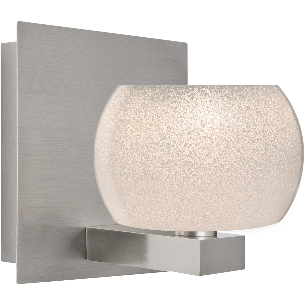 Besa Lighting 1WF-KENOWH-LED-SN Keno 1 Light Satin Nickel Vanity Light Wall Light
