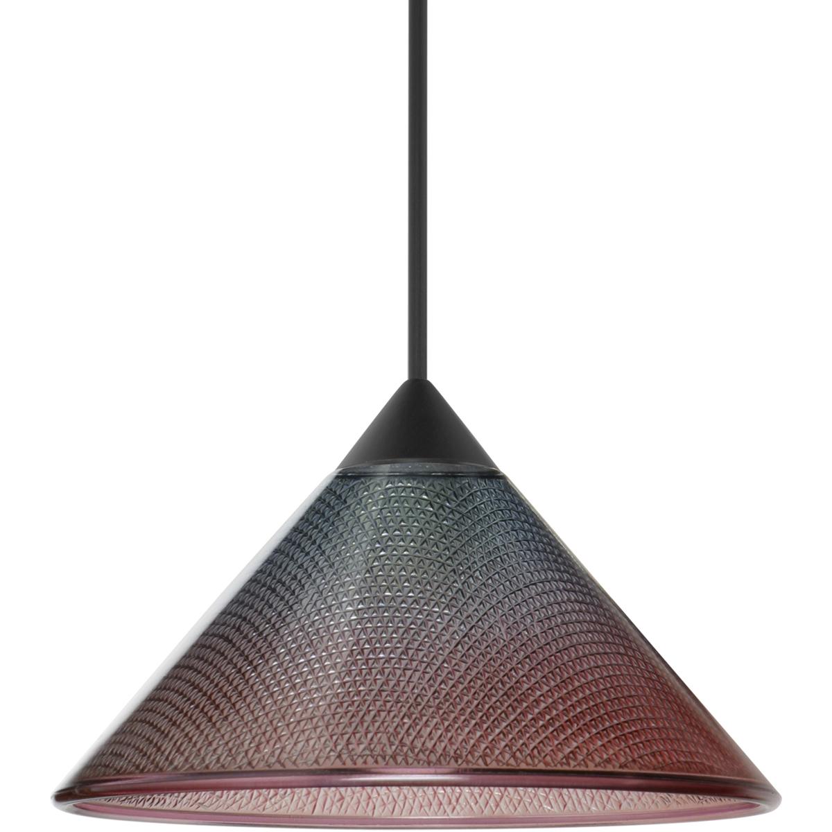 Besa Lighting 1XT-117691-BK Kona 1 Light Black Cord Pendant Ceiling Light