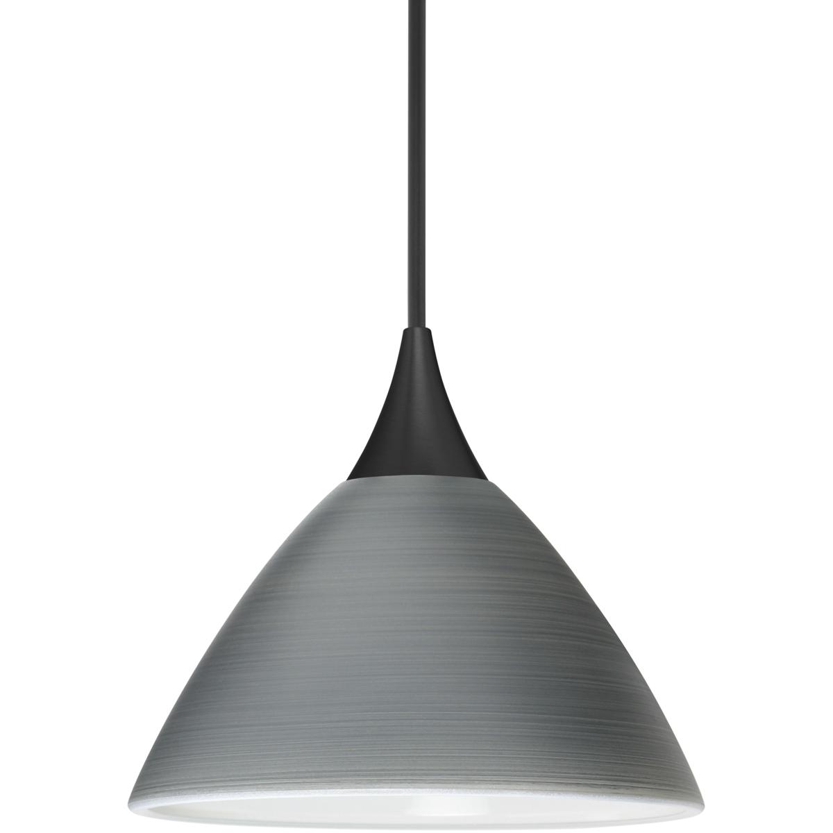 Besa Lighting 1XT-1743TN-BK Domi 1 Light Black Cord Pendant Ceiling Light
