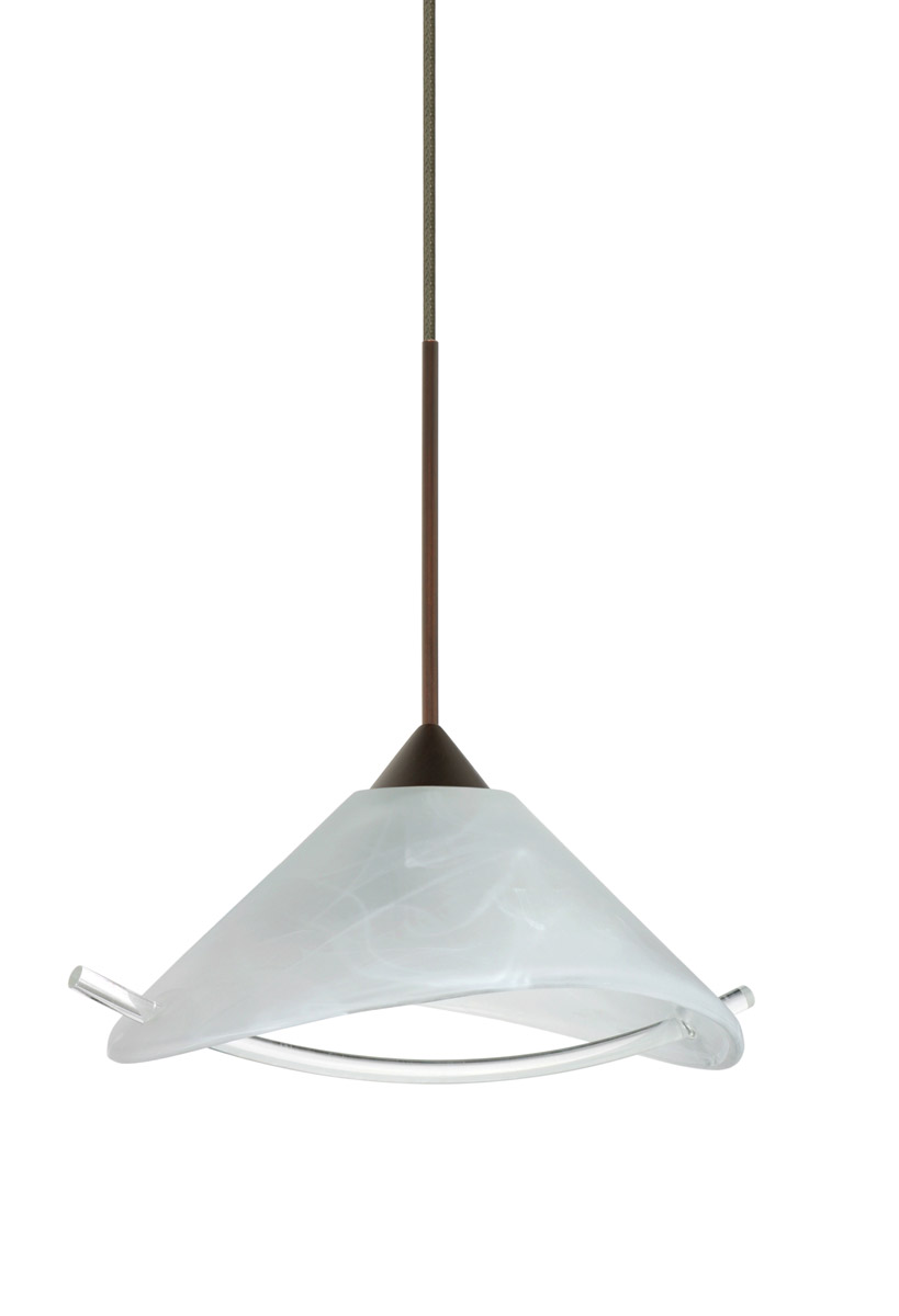 Besa Lighting 1XT-181304-LED-BR Hoppi LED Bronze Pendant Ceiling Light in Clear Glass
