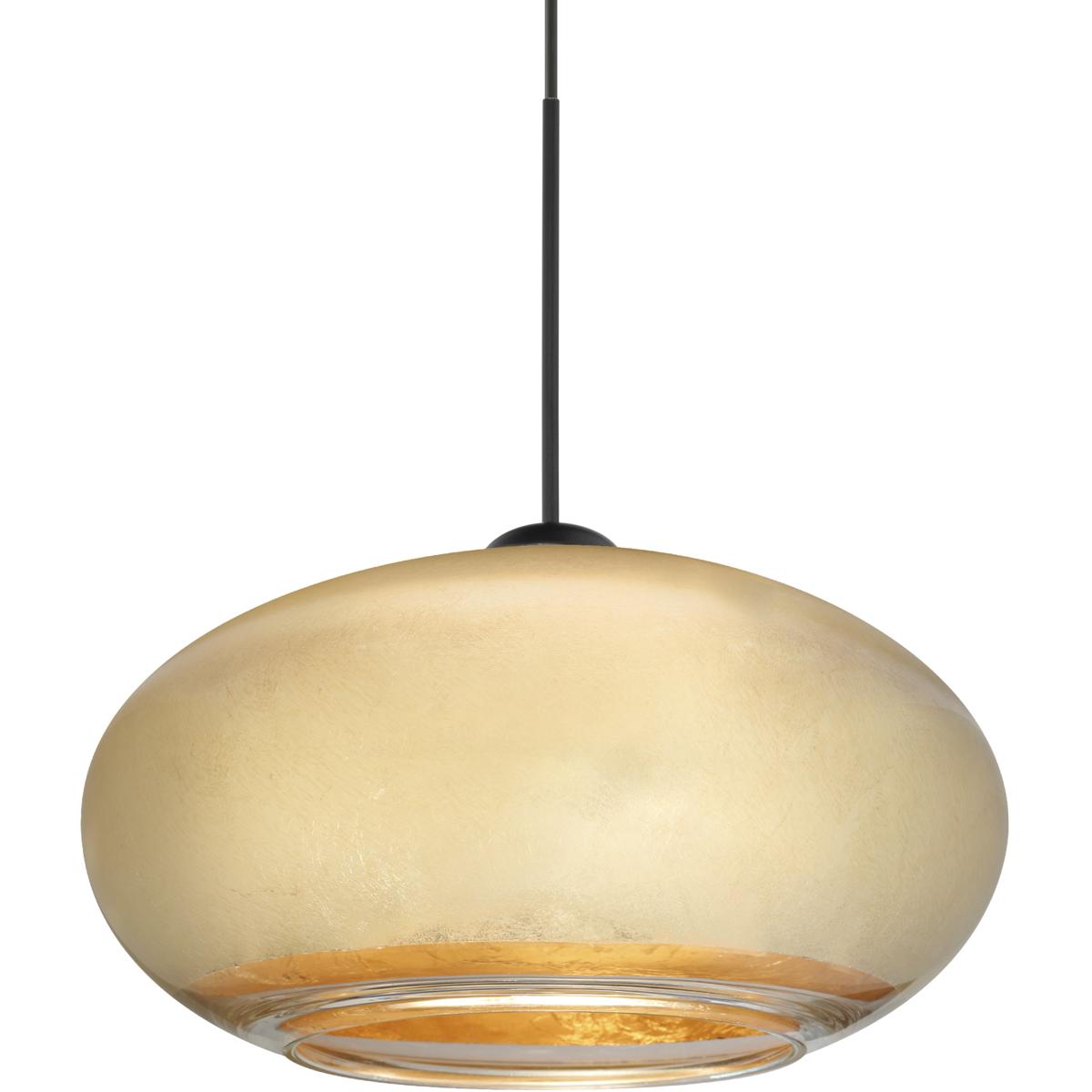 Besa Lighting 1XT-2492GF-BK Brio 7 1 Light Black Cord Pendant Ceiling Light