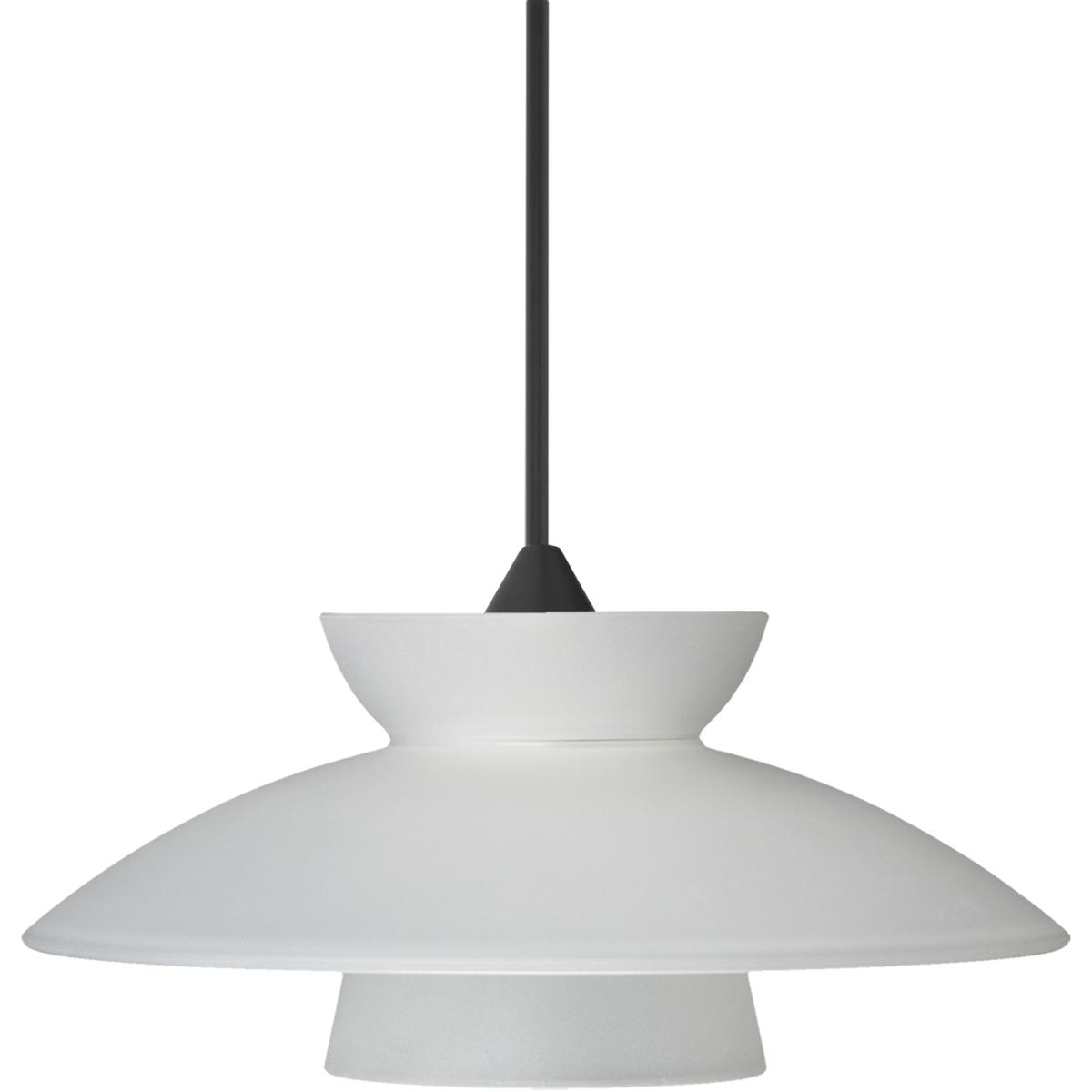 Besa Lighting 1XT-271825-BK Trilo 7 1 Light Black Cord Pendant Ceiling Light