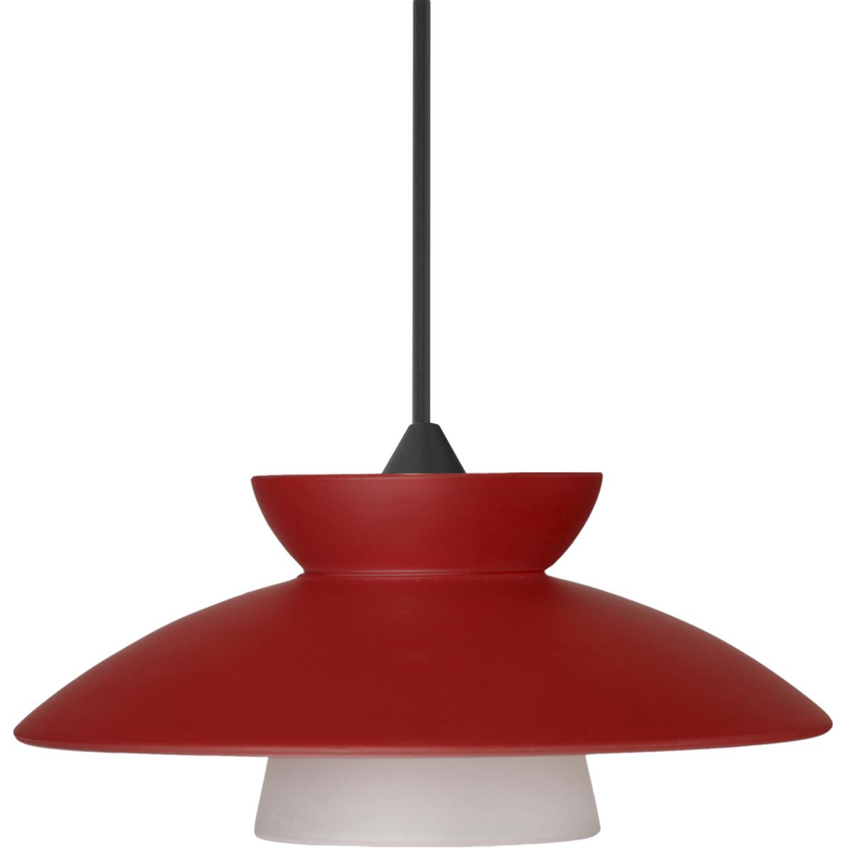 Besa Lighting 1XT-271831-BK Trilo 7 1 Light Black Cord Pendant Ceiling Light
