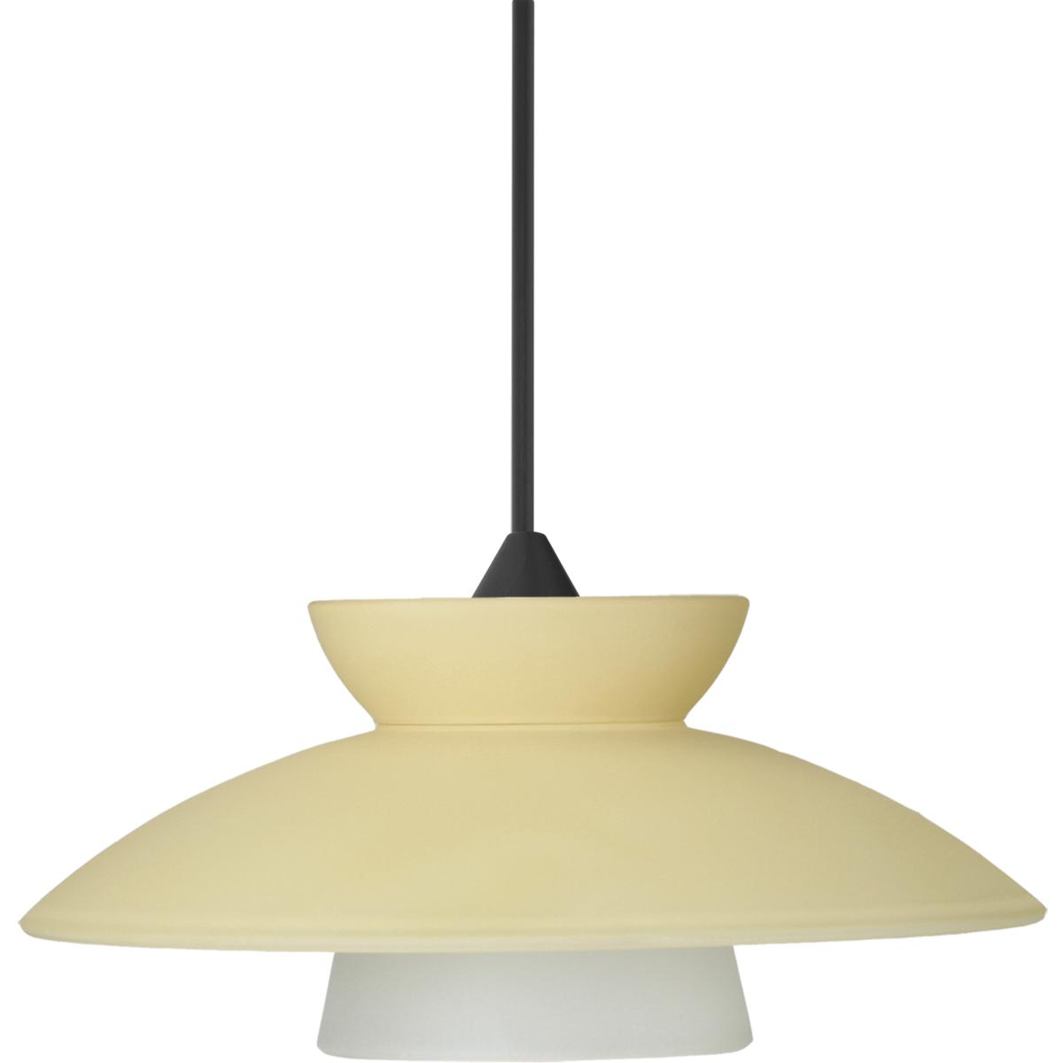 Besa Lighting 1XT-271897-BK Trilo 7 1 Light Black Cord Pendant Ceiling Light