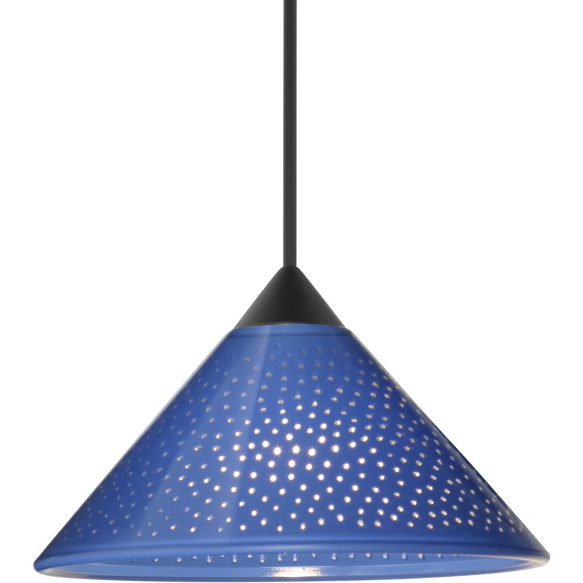 Besa Lighting 1XT-282484-LED-BK Kona LED Black Cord Pendant Ceiling Light