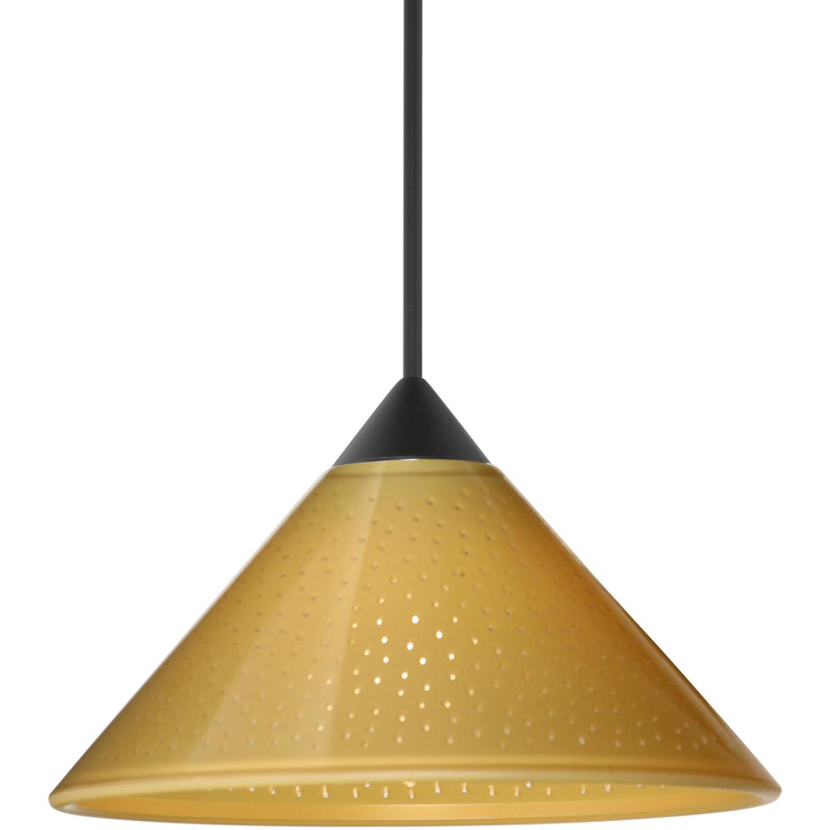 Besa Lighting 1XT-282490-LED-BK Kona LED Black Cord Pendant Ceiling Light