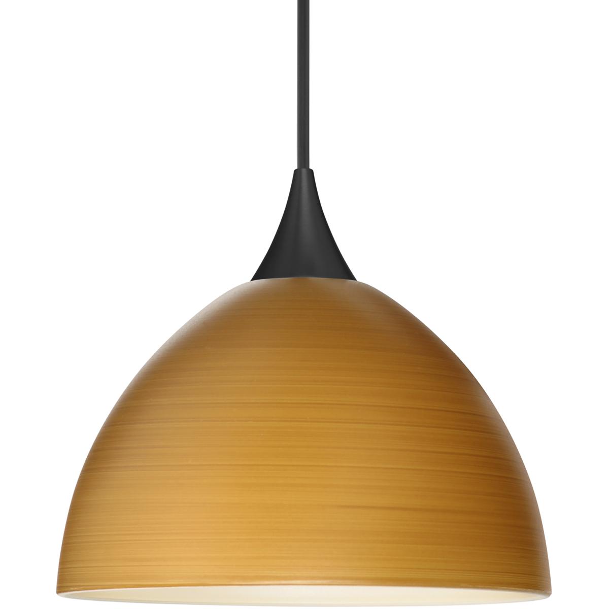 Besa Lighting 1XT-4679OK-BK Brella 1 Light Black Cord Pendant Ceiling Light