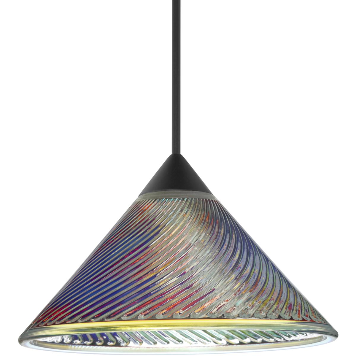 Besa Lighting 1XT-550493-BK Kona 1 Light Black Cord Pendant Ceiling Light