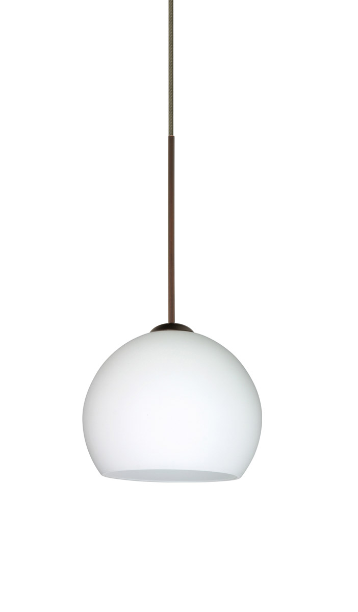 Besa Lighting 1XT-565807-LED-BR Palla 5 LED Bronze Pendant Ceiling Light in Opal Matte Glass
