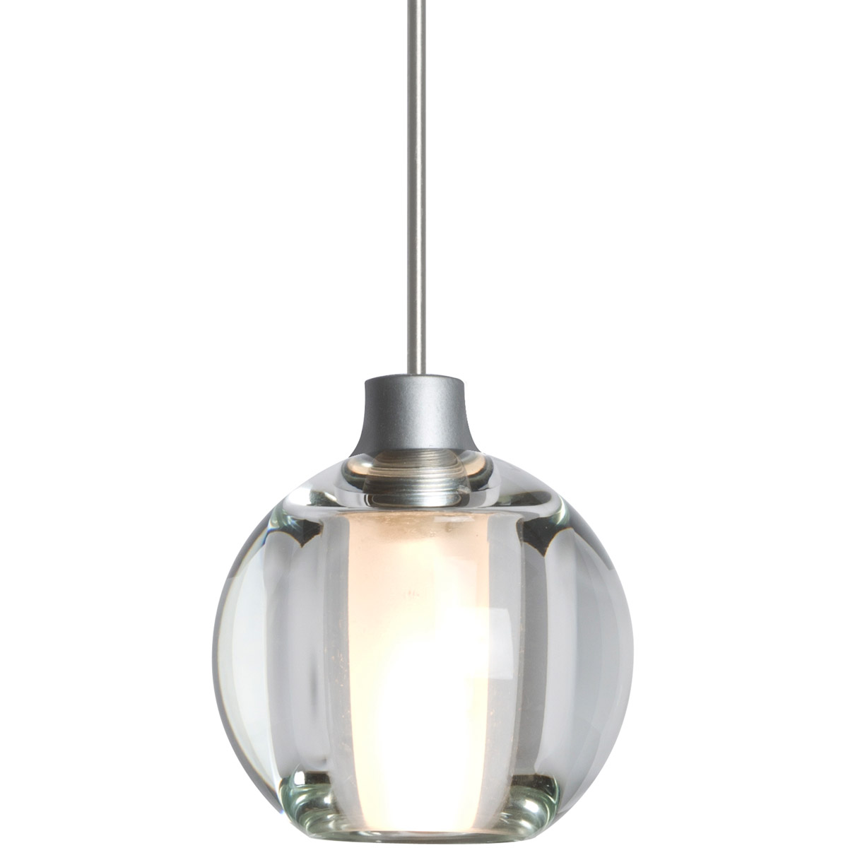 Besa Lighting 1XT-BOCA5CL-SN Boca 5 1 Light Satin Nickel Cord Pendant Ceiling Light