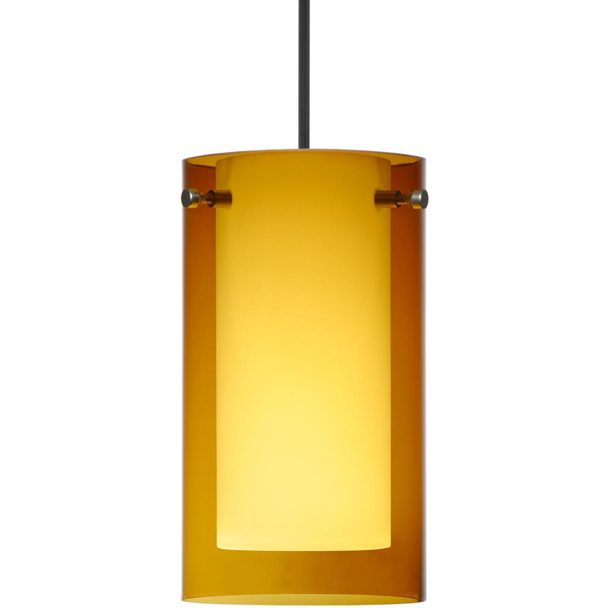 Besa Lighting 1XT-G44007-LED-BK Pahu 4 LED Black Cord Pendant Ceiling Light