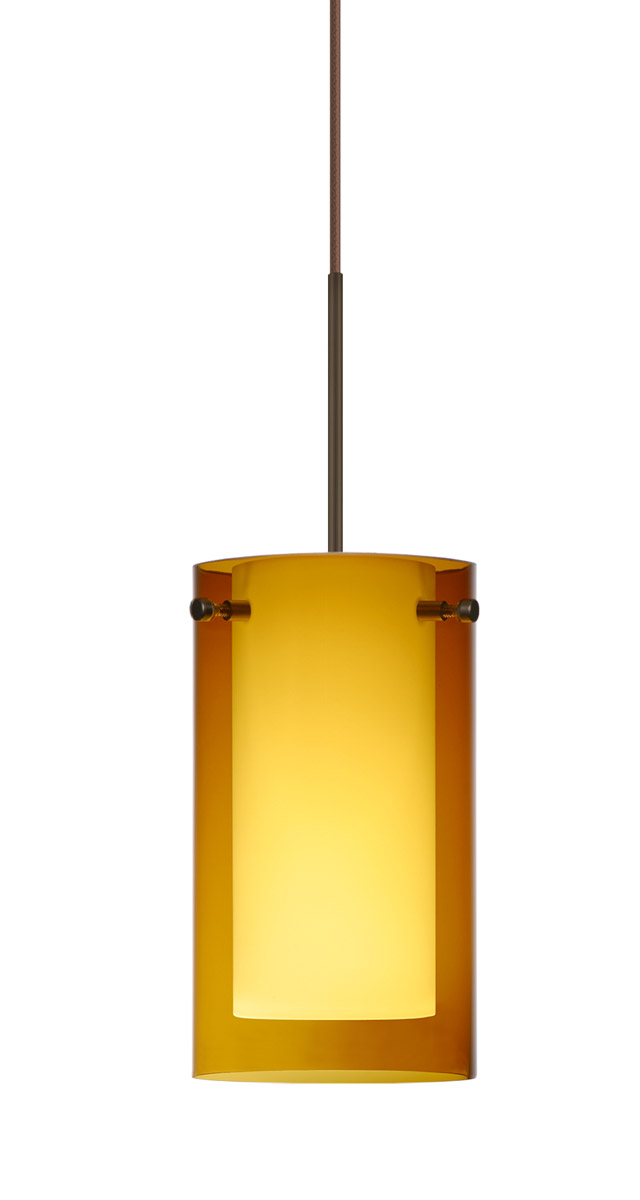 Besa Lighting 1XT-G44007-LED-BR Pahu LED Bronze Pendant Ceiling Light