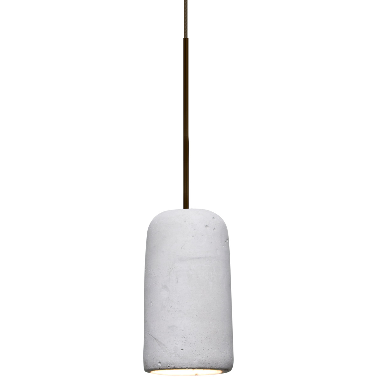 Besa Lighting 1XT-GLIDENA-LED-BR Glide LED Bronze Cord Pendant Ceiling Light in Natural Concrete