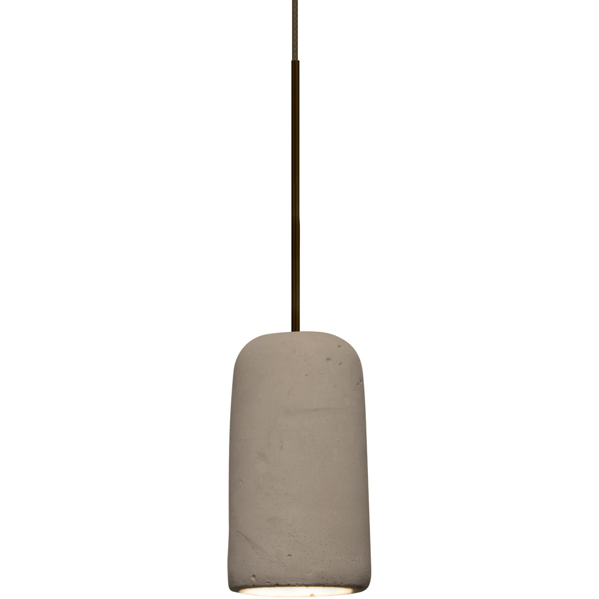 Besa Lighting 1XT-GLIDETN-LED-BR Glide LED Bronze Cord Pendant Ceiling Light in Tan Concrete