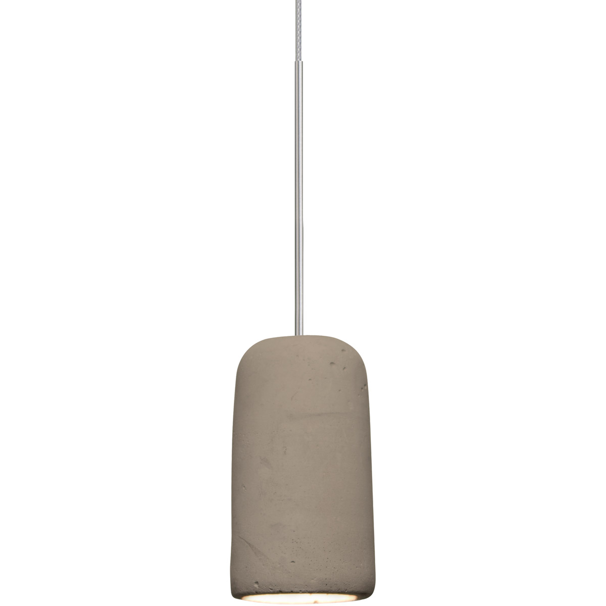 Besa Lighting 1XT-GLIDETN-LED-SN Glide LED Satin Nickel Cord Pendant Ceiling Light in Tan Concrete