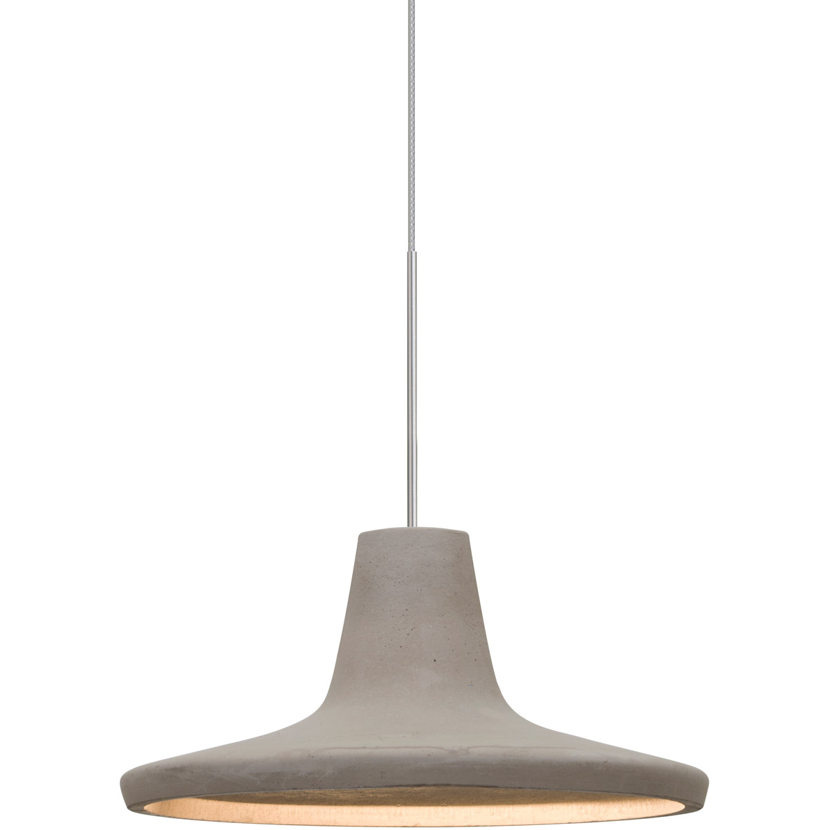 Besa Lighting 1XT-MODUSTN-LED-SN Modus LED Satin Nickel Cord Pendant Ceiling Light in Tan Concrete