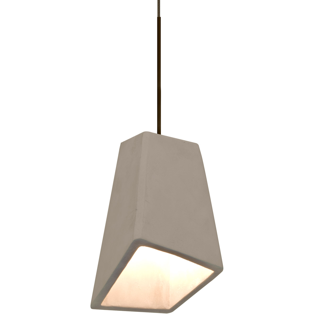 Besa Lighting 1XT-SKIPTN-LED-BR Skip LED Bronze Cord Pendant Ceiling Light in Tan Concrete