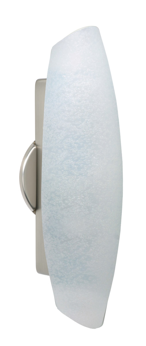 Besa Lighting 2728ST-SN Aero 16 2 Light 5 inch Satin Nickel ADA Wall Sconce Wall Light in Incandescent, Stucco Glass