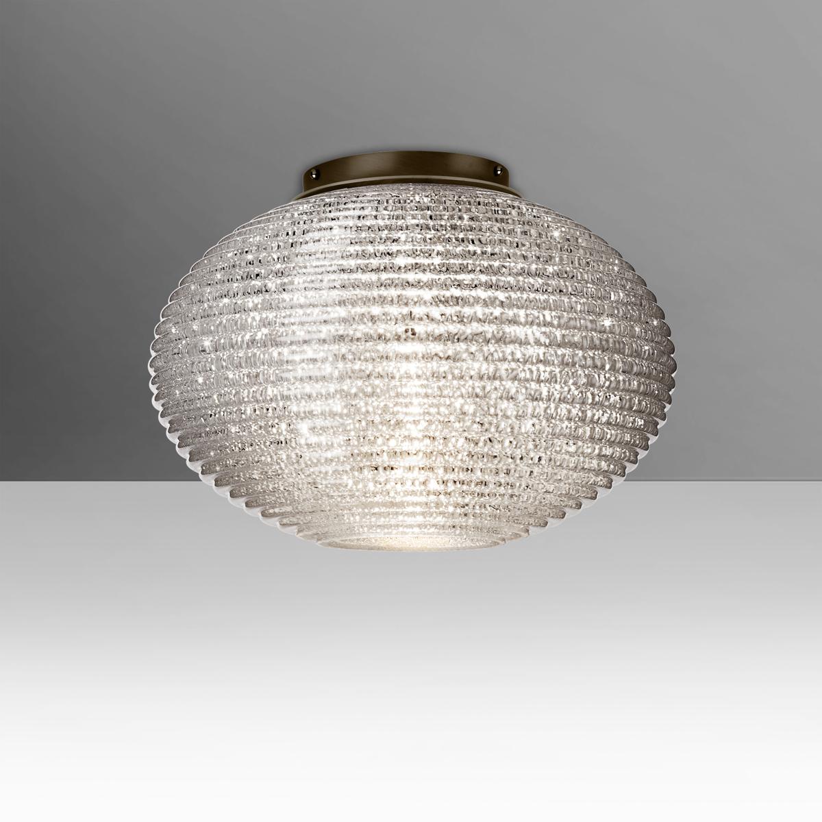 Besa Lighting 4913GLC-BR Pape 12 1 Light 11.75 inch Bronze Semi-Flush Mount Ceiling Light