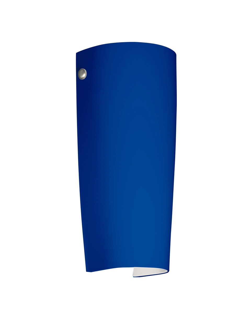 Besa Lighting 7041CM-SN Tomas 1 Light 5 inch Satin Nickel ADA Wall Sconce Wall Light in Incandescent, Cobalt Blue Matte Glass
