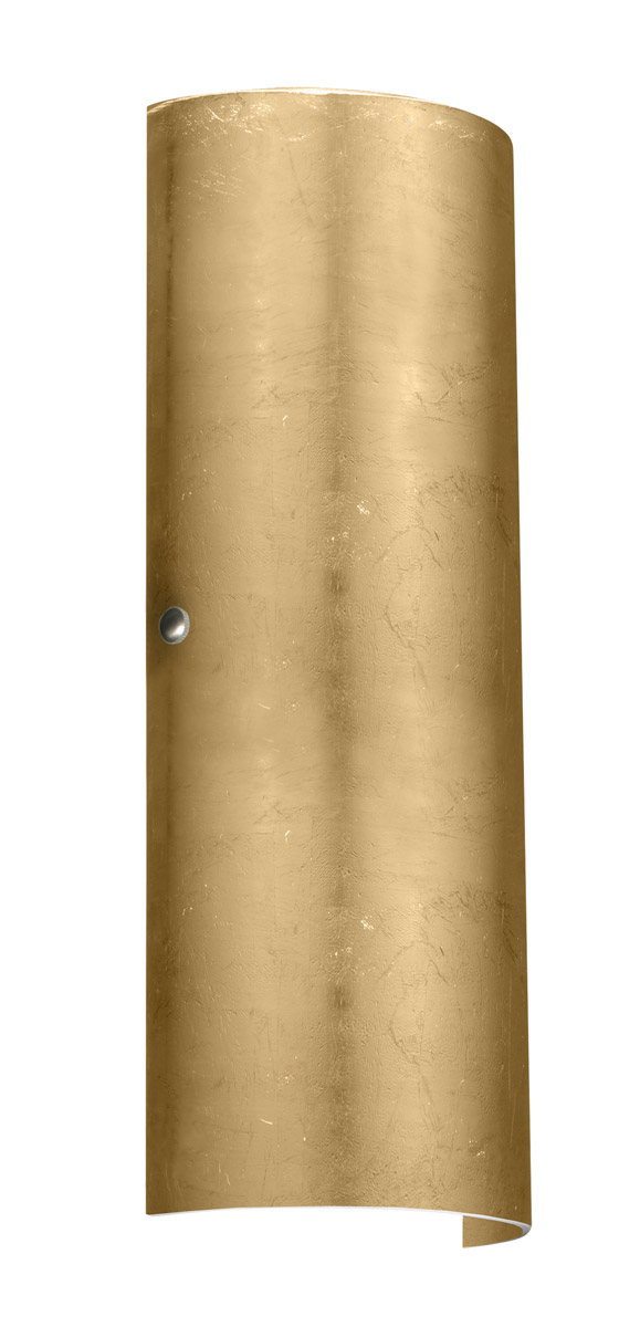 Besa Lighting 8193GF-SN Torre 18 2 Light 7 inch Satin Nickel ADA Wall Sconce Wall Light in Incandescent, Gold Foil Glass