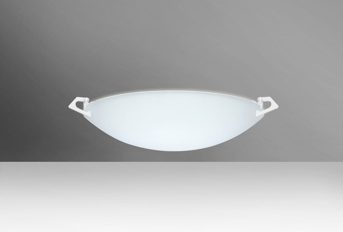 Besa Lighting 841725-WH Sonya 13 1 Light 13 inch White Flush Mount Ceiling Light in Incandescent, Frost Glass