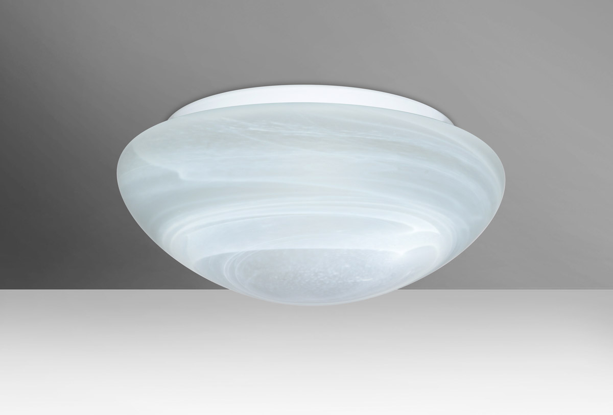 Besa Lighting 911052C-LED Bobbi 12 LED 12 inch Flush Mount Ceiling Light in Marble Glass
