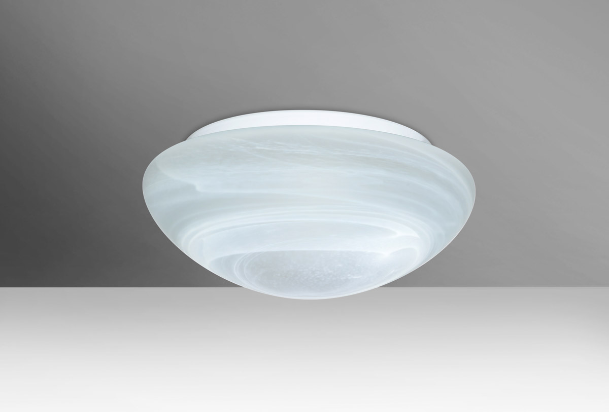 Besa Lighting 911152C-LED Bobbi 10 LED 10 inch Flush Mount Ceiling Light in Marble Glass