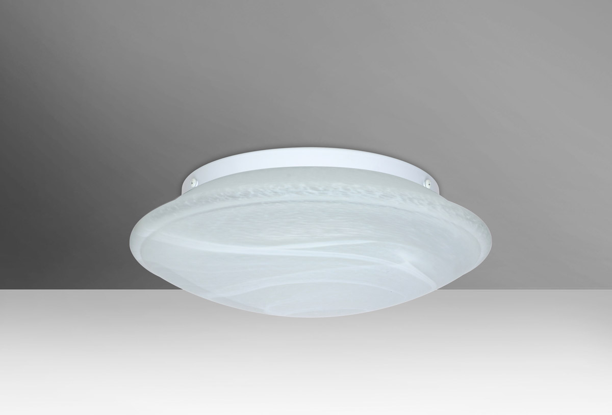 Besa Lighting 943152C Sola 12 2 Light 12.5 inch Flush Mount Ceiling Light in Incandescent, Marble Glass
