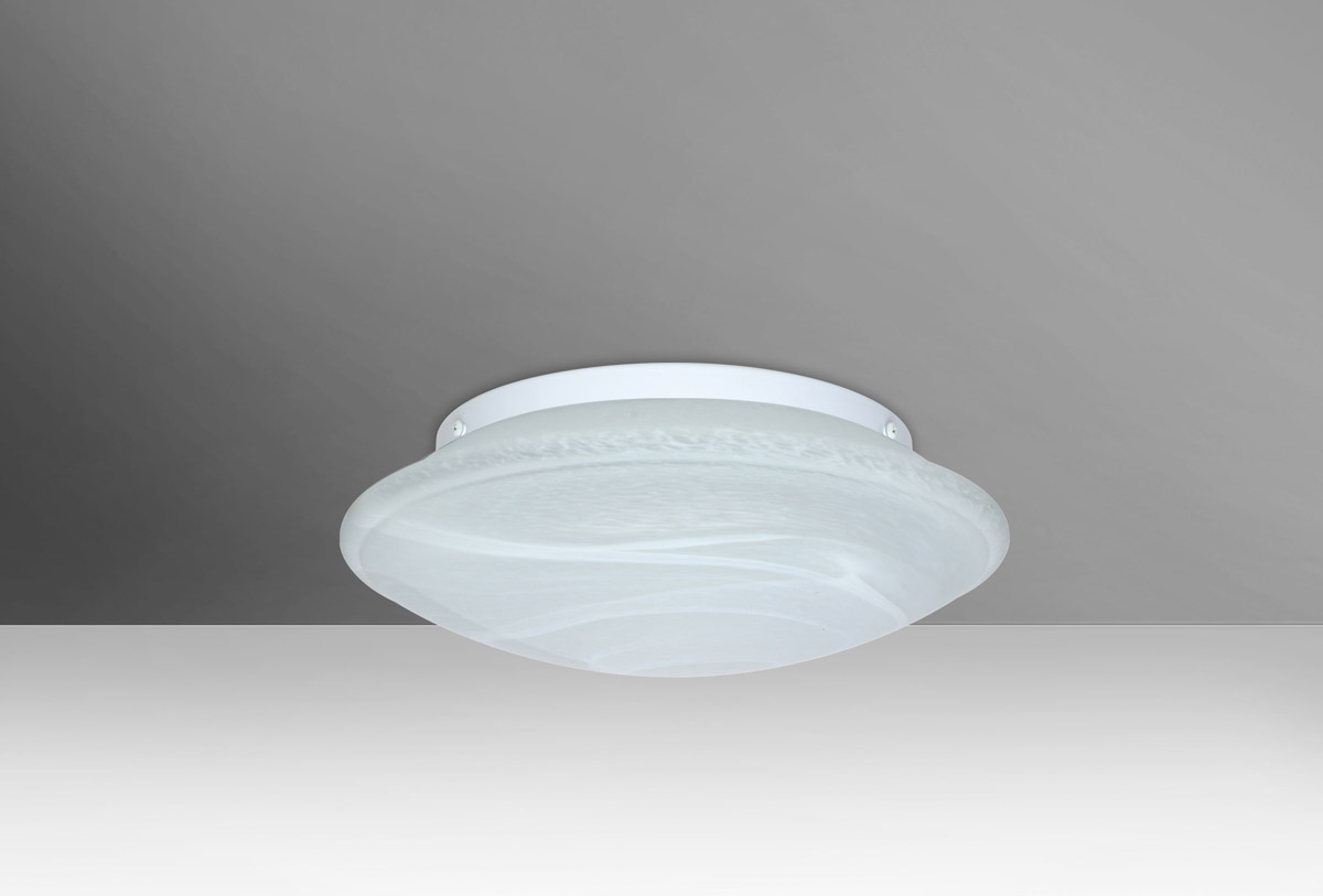 Besa Lighting 943252C Sola 10 1 Light 10 inch Flush Mount Ceiling Light in Incandescent, Marble Glass