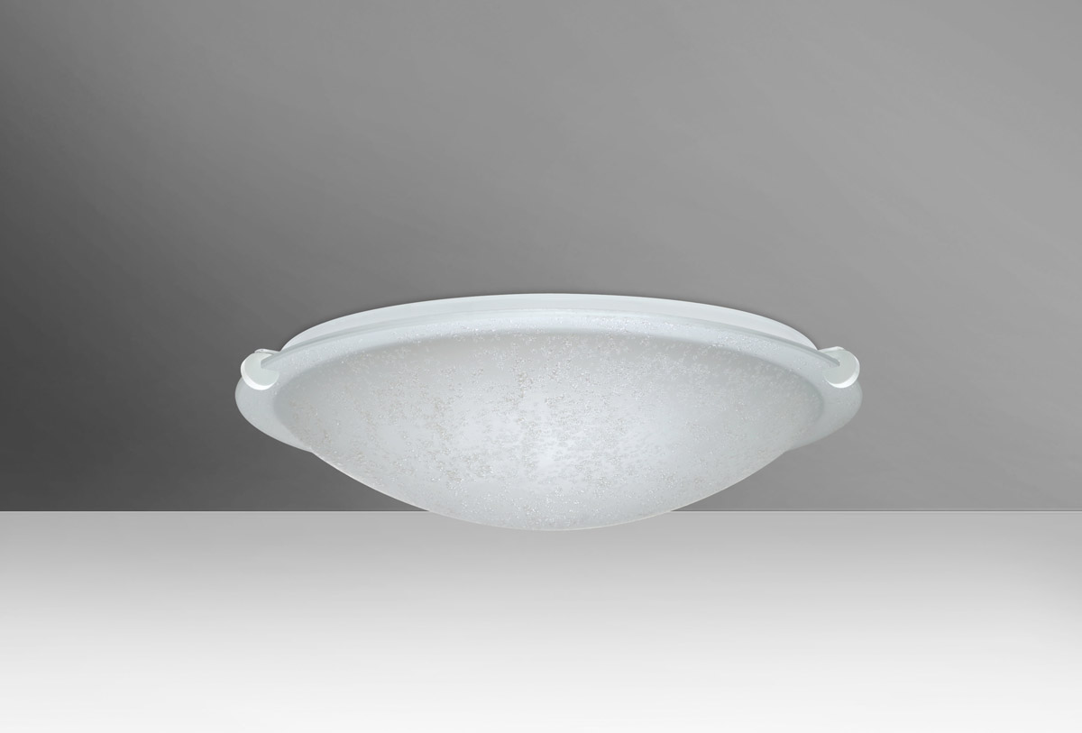 Besa Lighting 9682ST-WH Trio 12 1 Light 12 inch White Flush Mount Ceiling Light in Incandescent, Stucco Glass