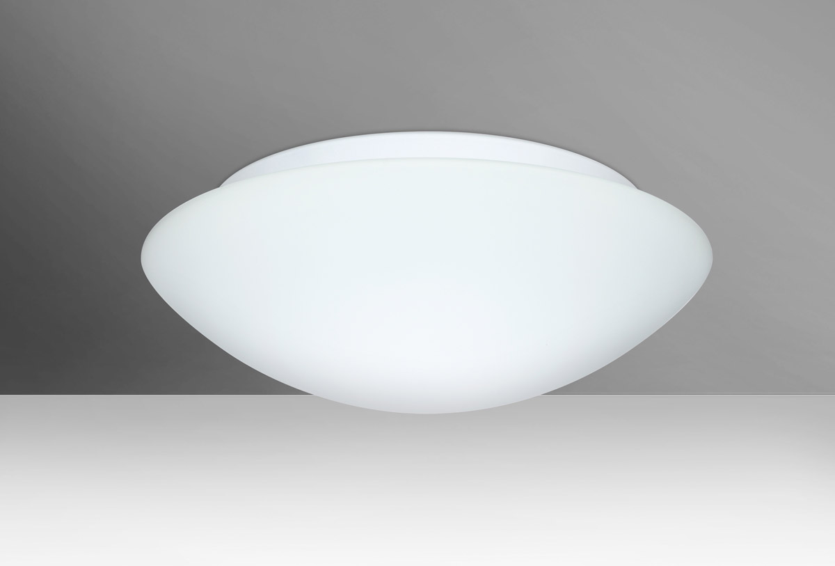 Besa Lighting 977007C-LED Nova 16 LED 16 inch Flush Mount Ceiling Light in White Glass